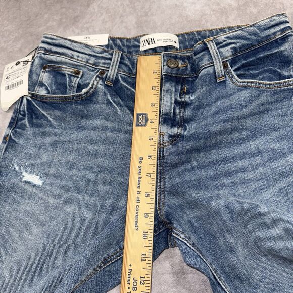 Zara Womens Skinny Fit Jeans Mid Rise Size 42 US 10 NWT - Picture 4 of 8